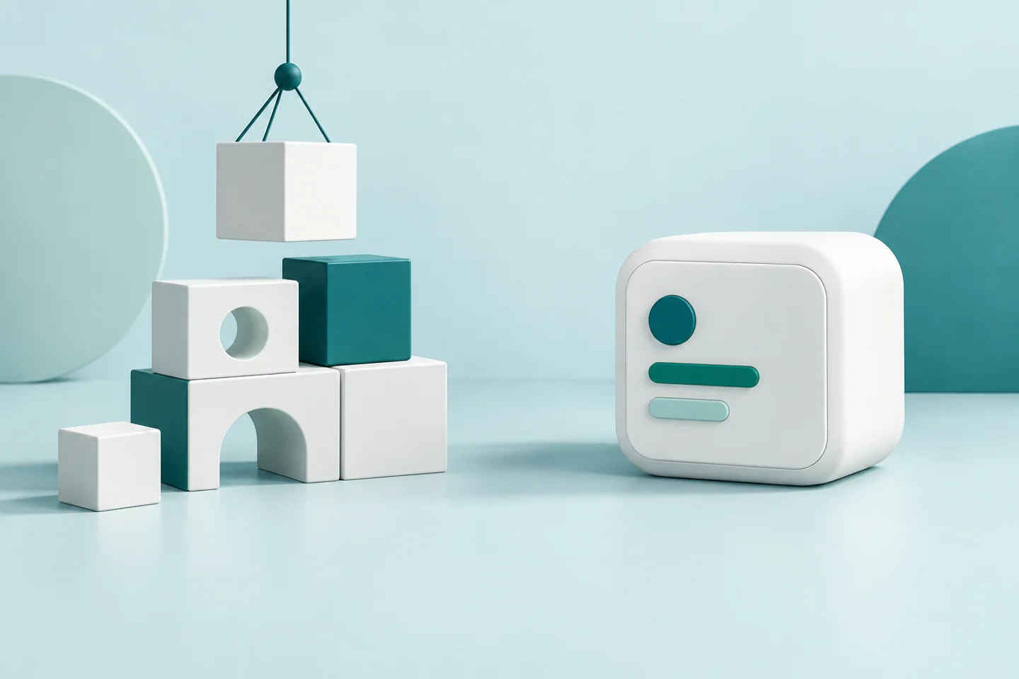 Modular components representing a configured software build